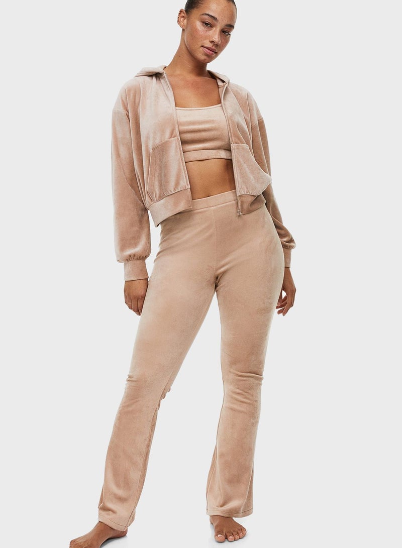 H&M Flared Velour Pants  - Image 1