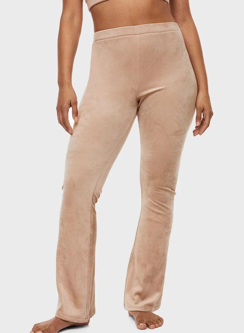 H&M Flared Velour Pants