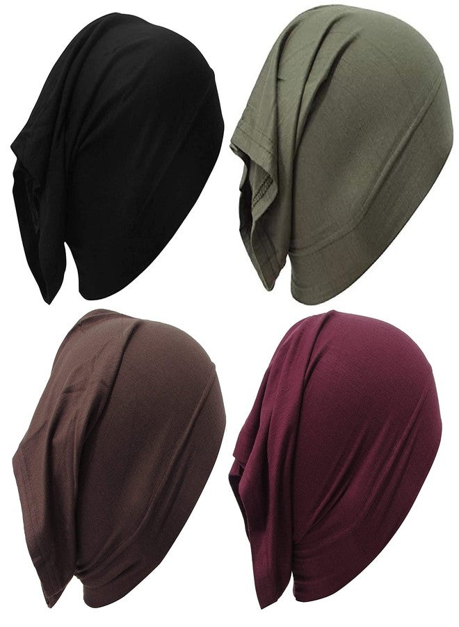 PAROPKAR Under Scarf Hijab Cap Bandana Head Wrap Solid Color Hijab Tube Unisex Stretch Dreadlocks Cap Neck Cover (Assorted Colour - 5) - Image 1