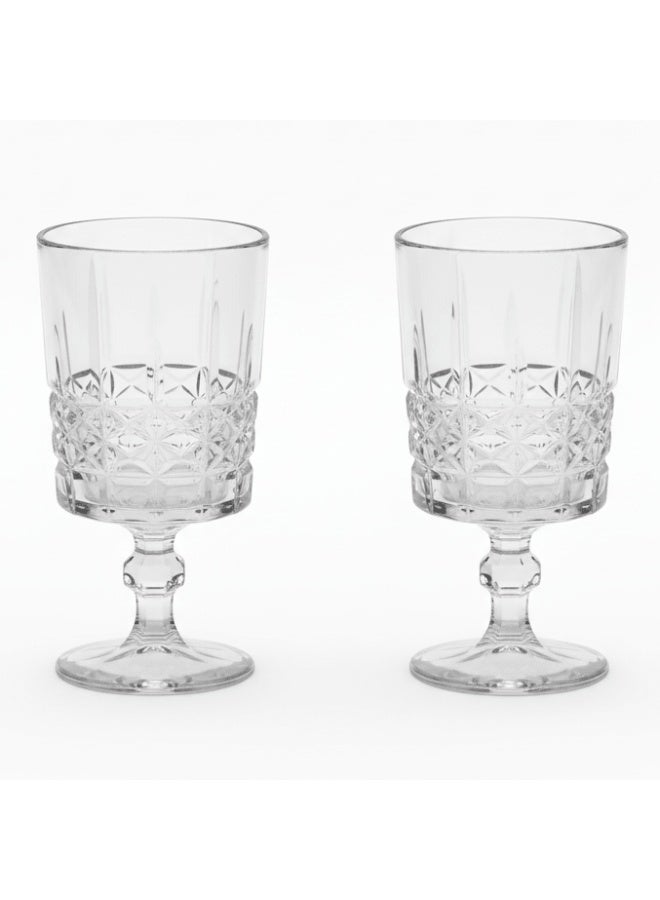 Germax Elegant Clear Stem Drinking Glass Set – Premium Tableware, 2 Pieces, 273 ml Capacity - Image 1