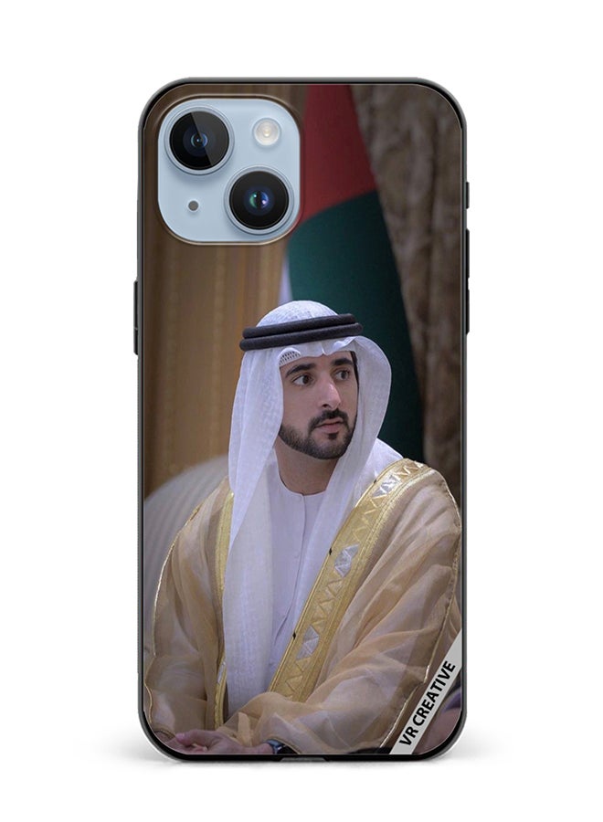 VR CREATIVE Protective Case Cover For Apple iPhone 15 Sheikh Hamdan Bin Mohammed Bin Rashid Al Maktoum Design Multicolour - Image 1