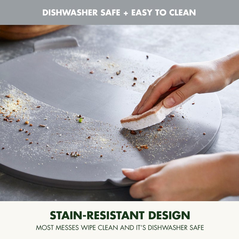 GreenPan Premiere Ovenware Healthy Ceramic Nonstick 16.5" Pizza Pan, PFAS-Free, Warp-Free Bakeware, Durable Quick Heating Baking Tray, Oven and Broiler Safe to 600F, Dishwasher Safe, Gray - Image 3