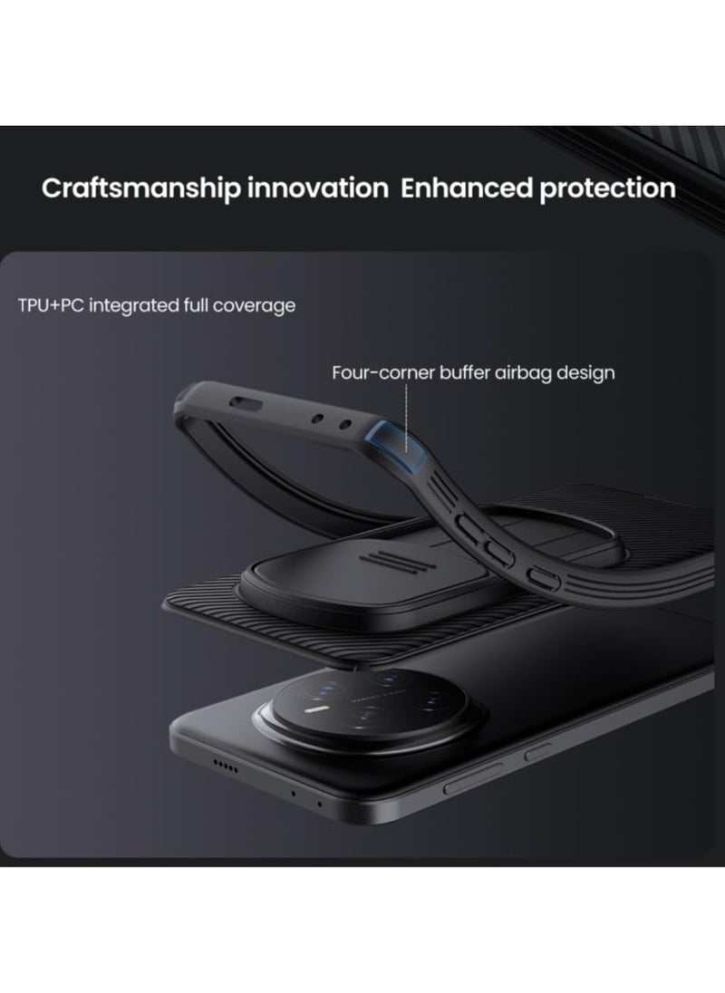 Nillkin Compatible with Honor Magic 7 Pro Case CamShield Pro Shockproof Slide Camera Lens Privacy Protection Back Cover For Magic 7 Pro 5G (Black)  - Image 4
