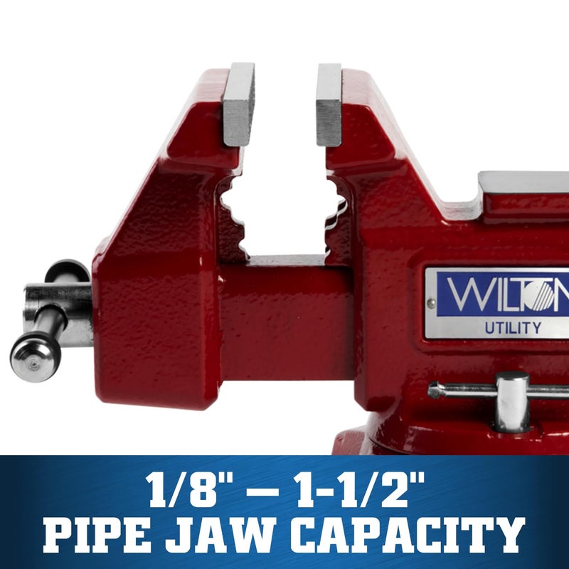Wilton Utility Bench Vise, 4-1/2" Jaw Width, 4" Jaw Opening, 2-5/8" Throat (Model 674U) - Image 3
