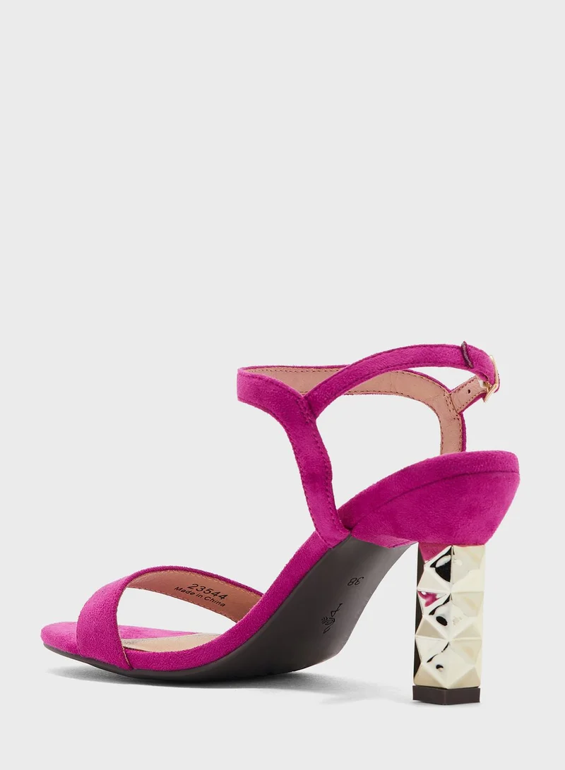 MENBUR Ankle Strap Heel Sandals