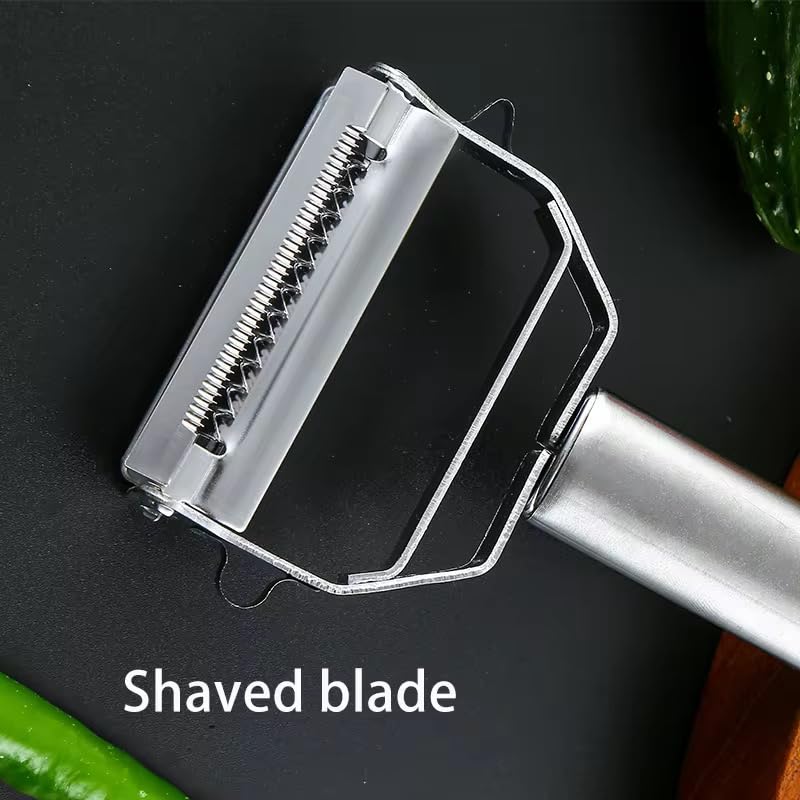 GOPINATH ECOM GopinathEcom 2 in 1 Stainless Steel Julienne Vegetable Peeler Multi-Functional Fruit & Veggie Shredder Slicer and Grater for Potatoes, Carrots, Cucumbers (Heavy Quality) - Image 5