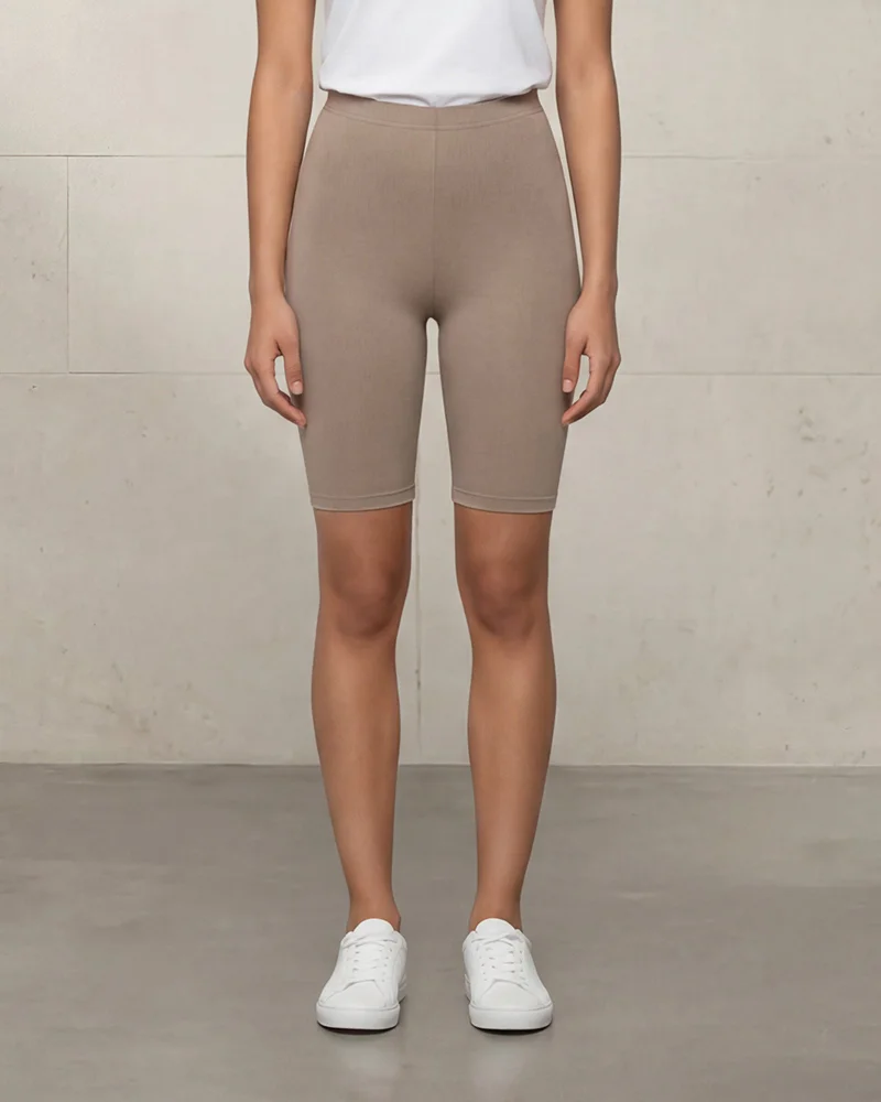 Redtag Women Grey Biker Shorts