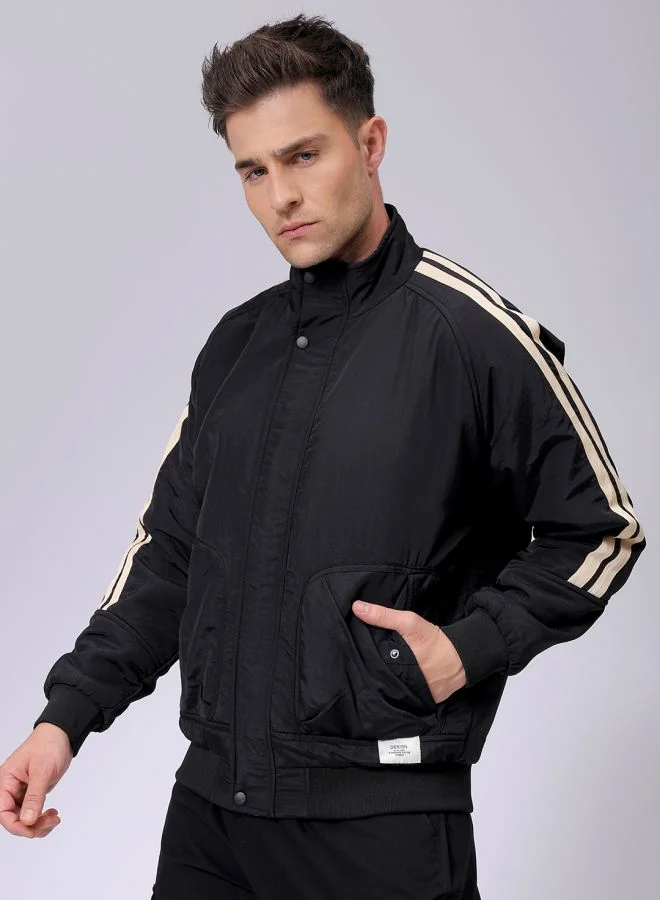 The Indian Garage Co Men Slim Fit Solid Puffer Jackets