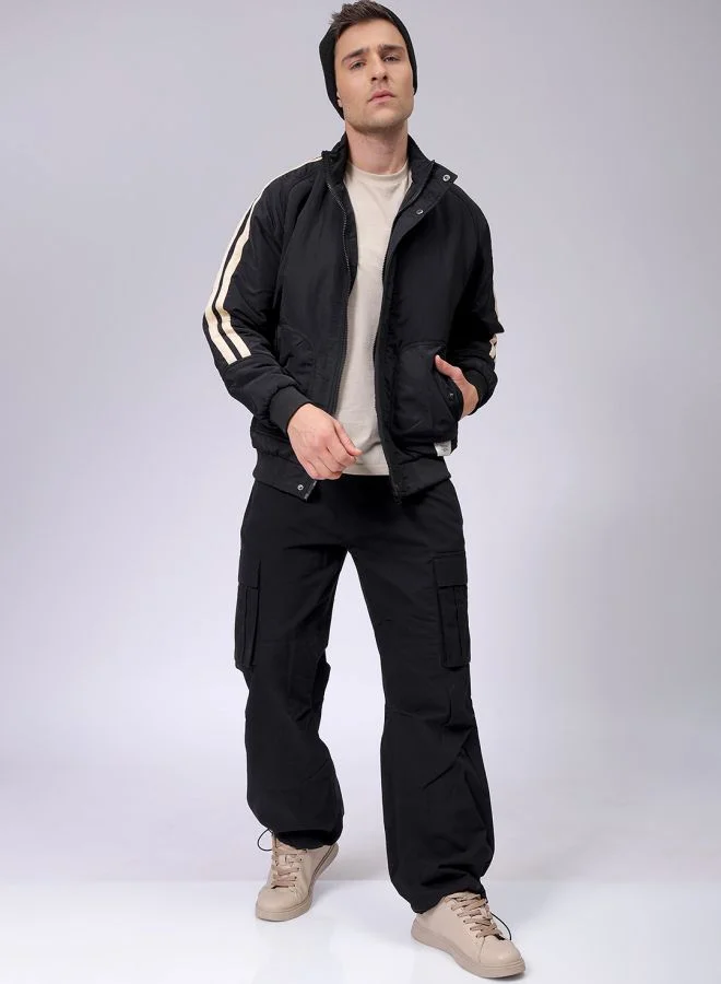 The Indian Garage Co Men Slim Fit Solid Puffer Jackets