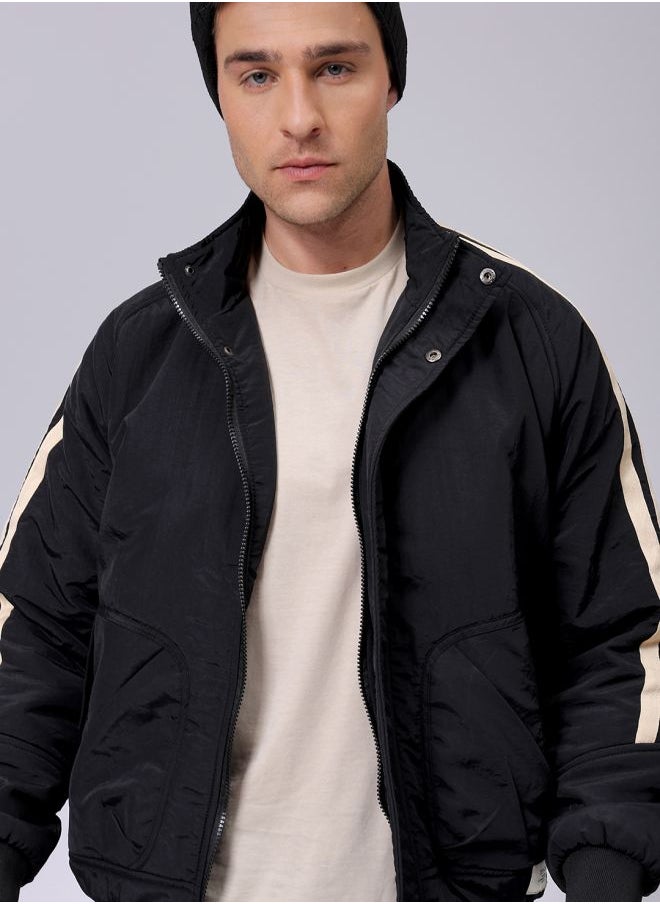 The Indian Garage Co Men Slim Fit Solid Puffer Jackets  - Image 1