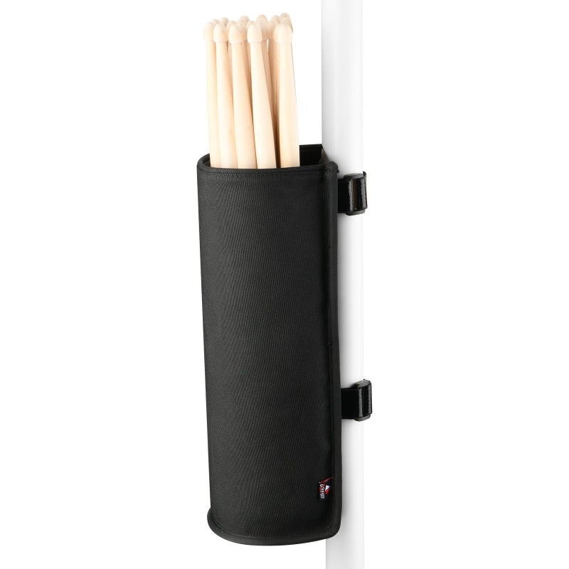 TXEsign Drumstick Holder Drum Sticks Holder Pouch for Drumsticks Brushes Mallets Up to 10 Pairs Two Straps Attach to Drum Kit Music Stand Large - Image 2