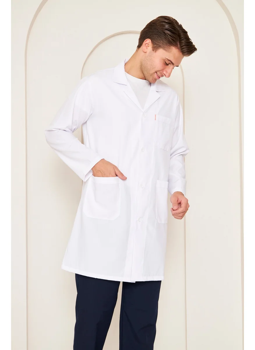 Orange Safety Mervem Alpaca Doctor Apron Men's White