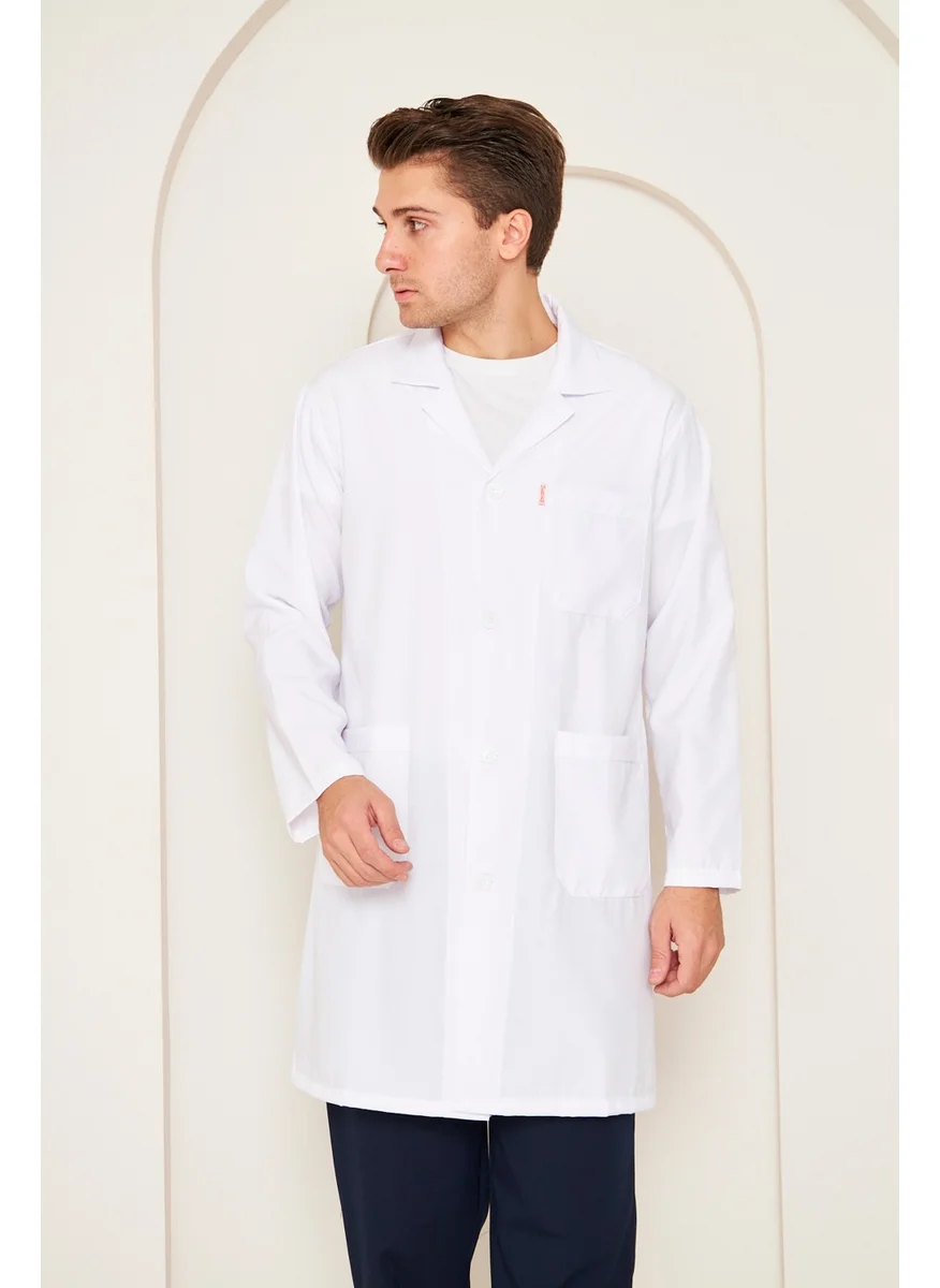 Orange Safety Mervem Alpaca Doctor Apron Men's White