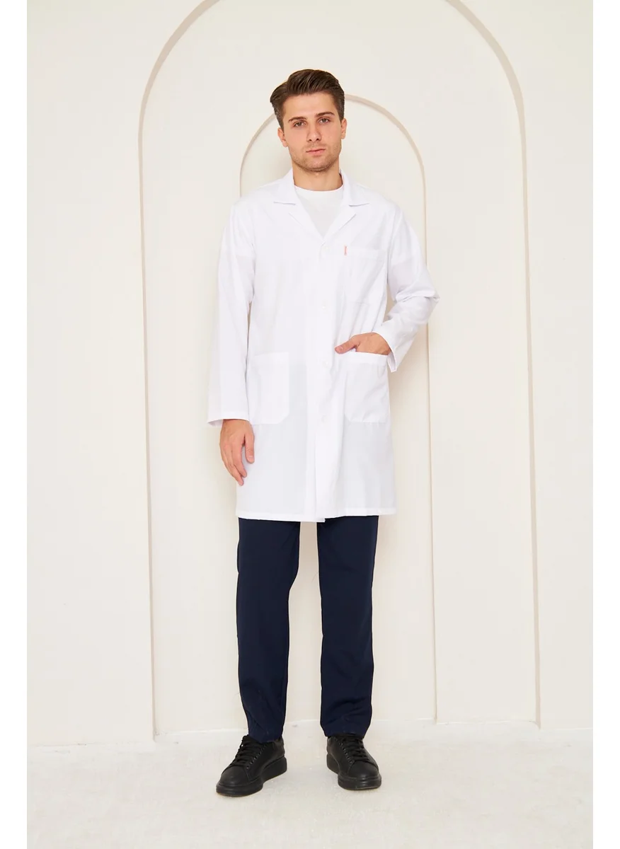 Orange Safety Mervem Alpaca Doctor Apron Men's White