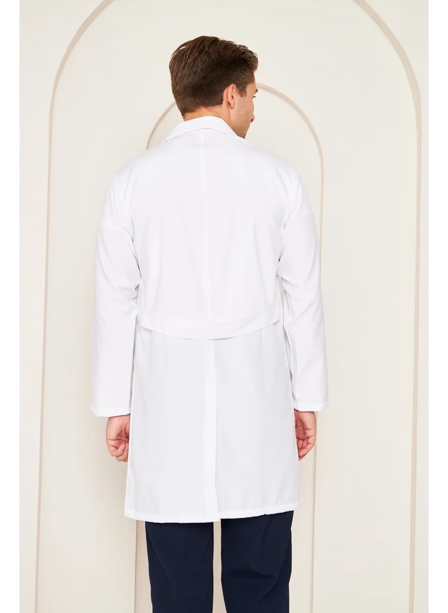 Orange Safety Mervem Alpaca Doctor Apron Men's White