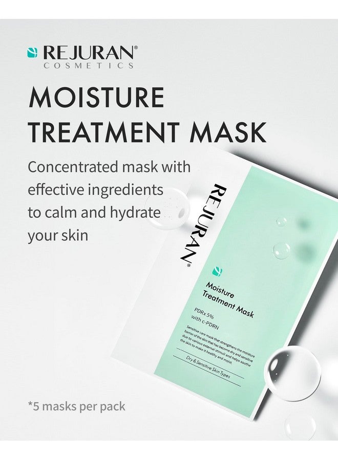 REJURAN® Moisture Treatment Mask, c-PDRN® - Hydrating Facial Sheet Mask, Repairs Skin Barrier and Retains Moisture with PDRx, Korean Skin Care 5-Pack - Image 2