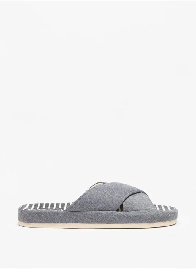 دوتشيني Men Striped Bedroom Slide Slippers