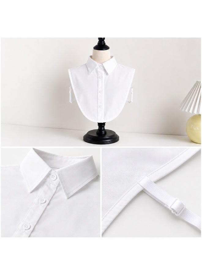 Le Voile Buttoned Chemise Collar For Women - Perfect for Casual Outings and Special Occasions - Easy-to-Wear Hijab White, One Size - Image 2