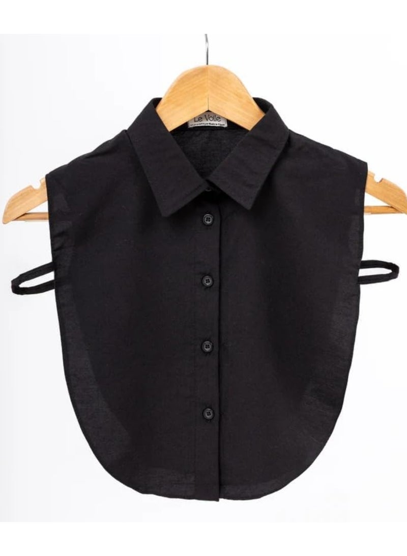 Le Voile Buttoned Chemise Collar For Women - Perfect for Casual Outings and Special Occasions - Easy-to-Wear Hijab White, One Size - Image 5