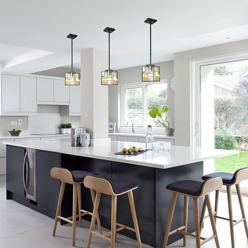 Artzone ظلة مصباح تيفاني من ARTZONE W5 x H6 ظلة زجاج ملون مصنوعة يدويًا لاستبدال ظلة المصباح ثريا إضاءة معلقة مصابيح حائط مصباح طاولة ضوء أرضي لون أخضر فاتح - Image 5