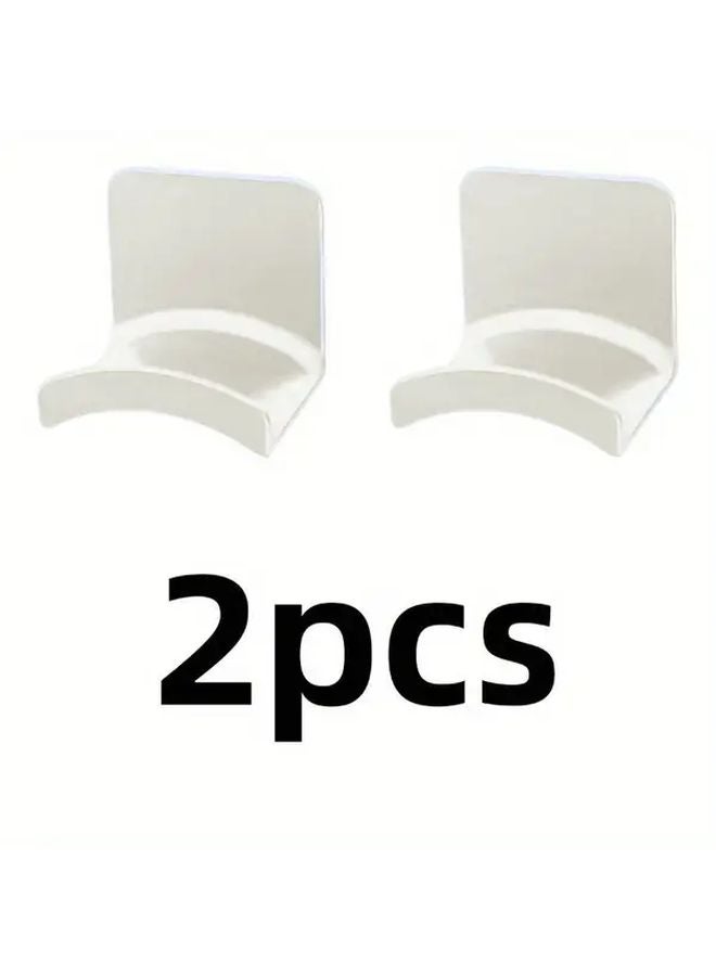 2 Pack White Modern No Drill Headset Wall Mounts For Headphones Game Controllers - Image 1