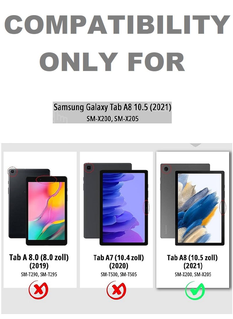 Tempered Glass Screen Protector Clear Designed For Samsung Galaxy Tab A8 10.5 (2021) Full Screen Coverage And Bubble Free - Image 3