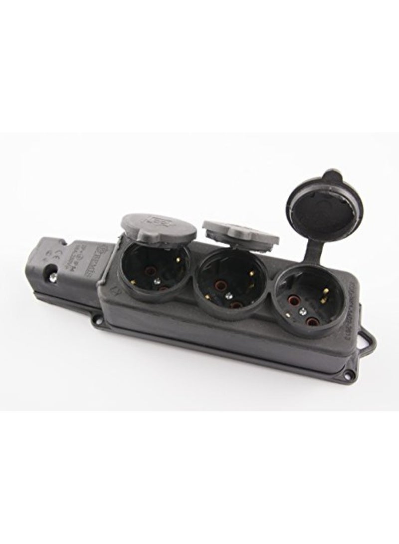 3-Way Outdoor Socket with Flip Lids - Image 1