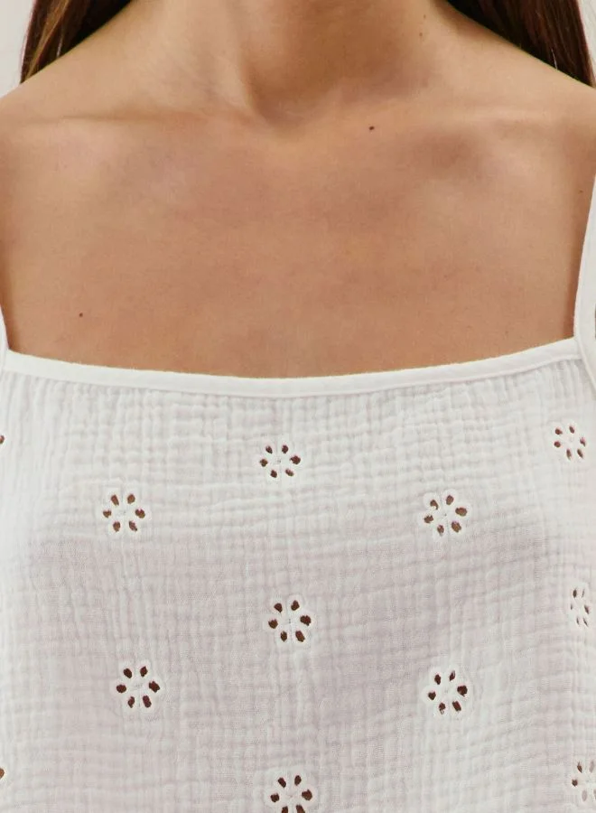 UNDIZ Cotton top with embroidery