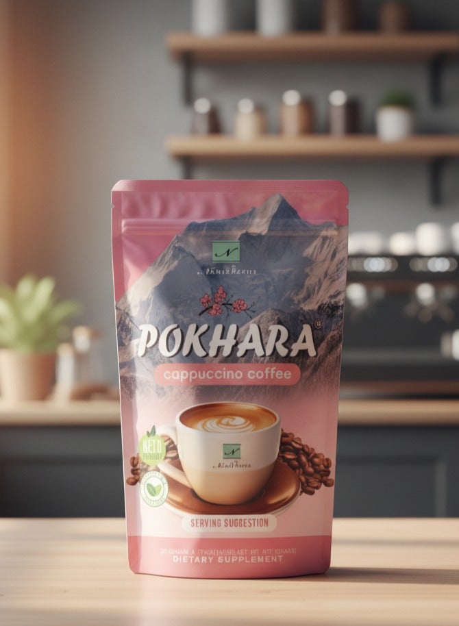 ناميروزيزس قهوة كابتشينو بوكارا | مزيج قهوة سريعة التحضير مناسب لنظام الكيتو | مع الشاي الأخضر، الغوارانا، الصبار، وحليب اللوز - Image 1