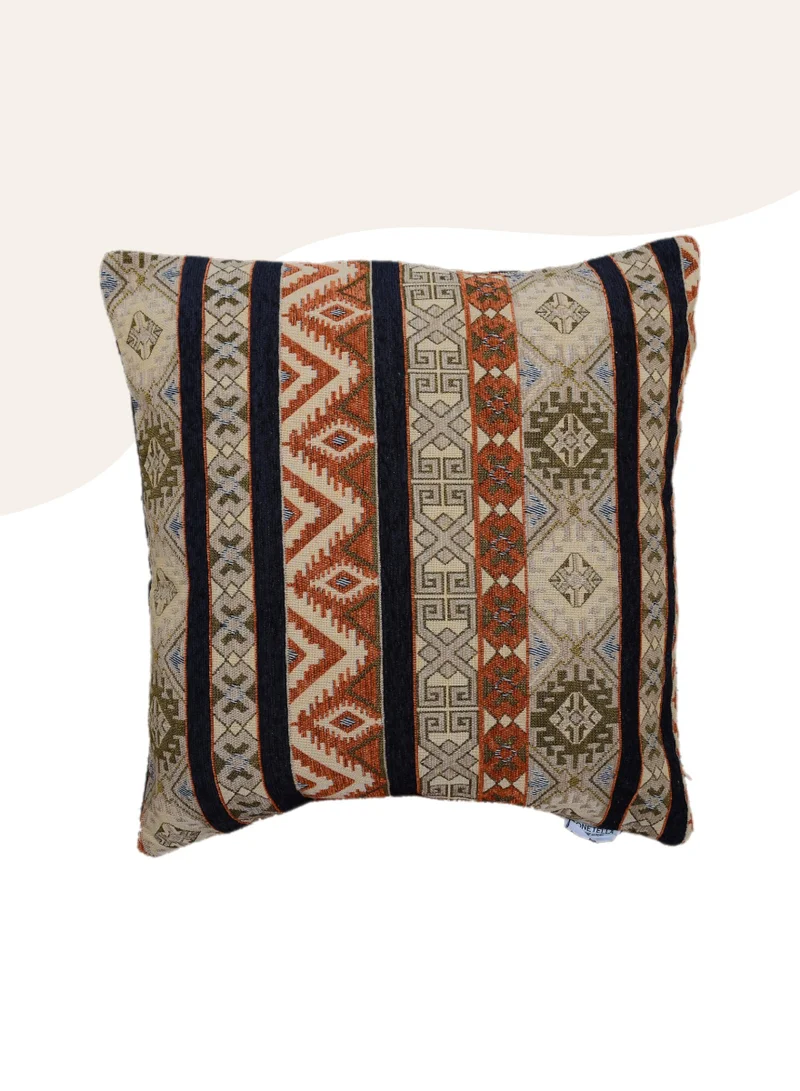 Donetella Cushion Cover,45X45 Cm (18X18 inch) 1-Pcs Decorative Throw Pillowcases Without Filler With Beautiful Abstract Art For Sofa Bed Living Room And Couch, Brown Grey