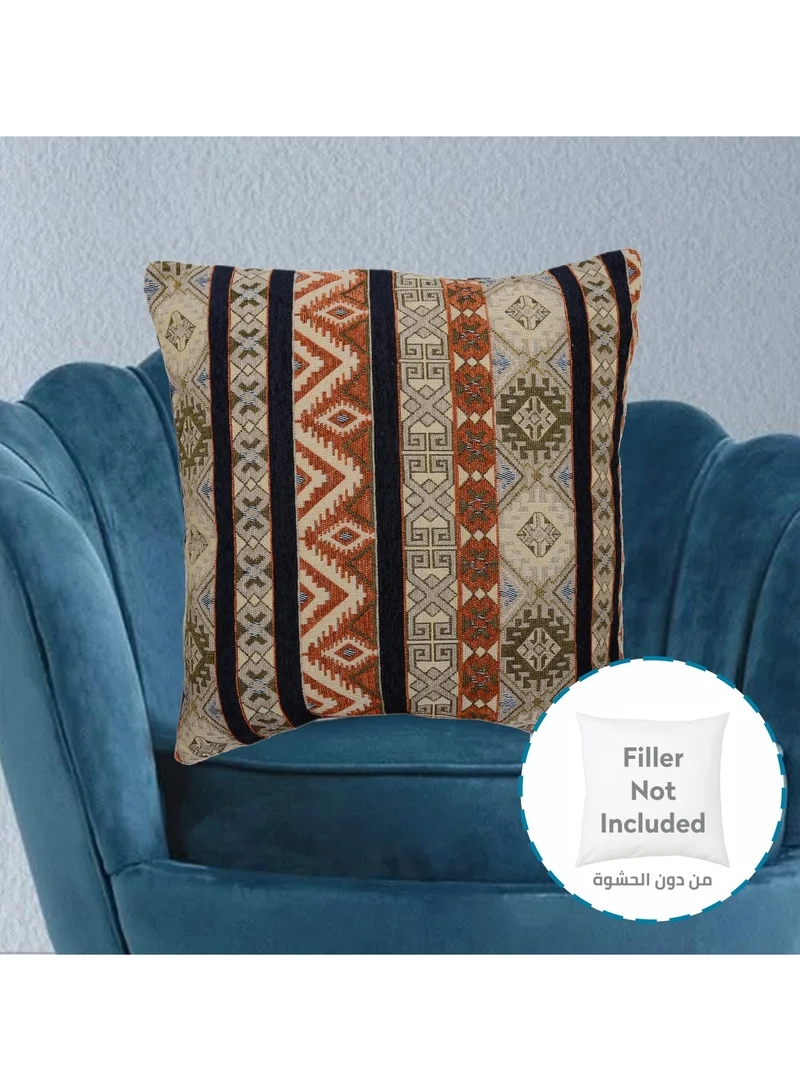 Donetella Cushion Cover,45X45 Cm (18X18 inch) 1-Pcs Decorative Throw Pillowcases Without Filler With Beautiful Abstract Art For Sofa Bed Living Room And Couch, Brown Grey