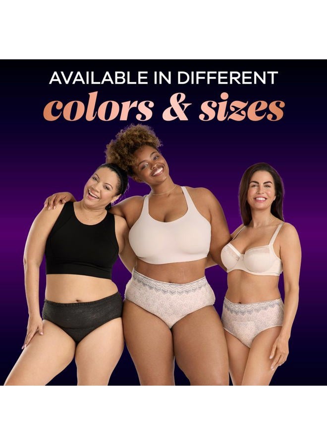 Always Discreet Boutique Low-Rise Postpartum Incontinence Underwear Size S/M Maximum Absorbency, Up to 100% Leak Protection, Black, 12 Count (Pack of 1) - Image 5