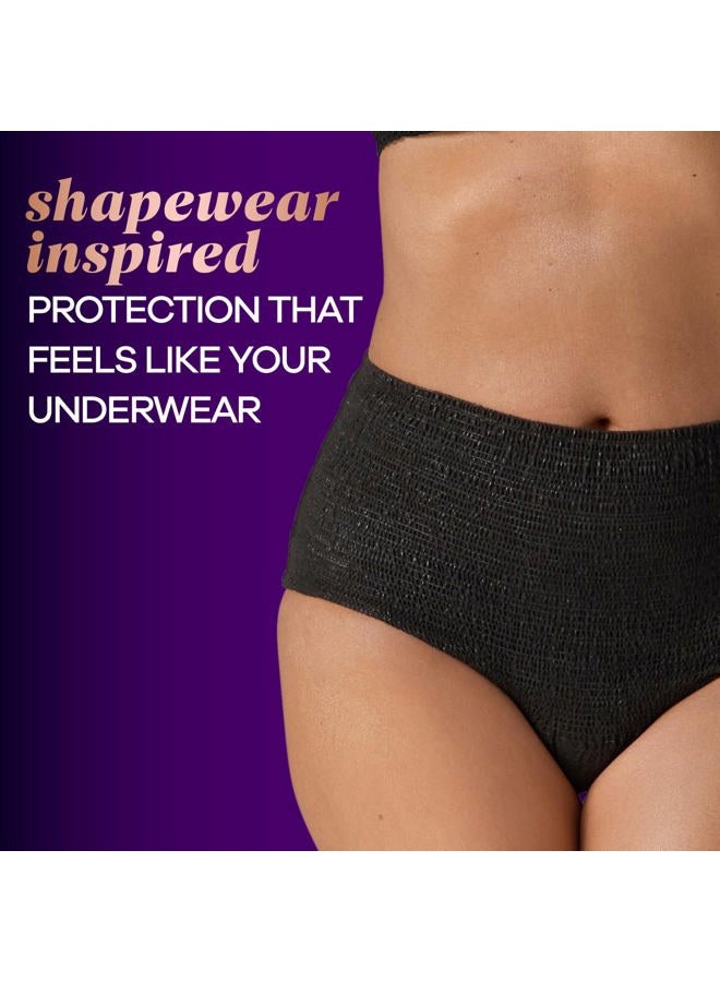 Always Discreet Boutique Low-Rise Postpartum Incontinence Underwear Size S/M Maximum Absorbency, Up to 100% Leak Protection, Black, 12 Count (Pack of 1) - Image 3