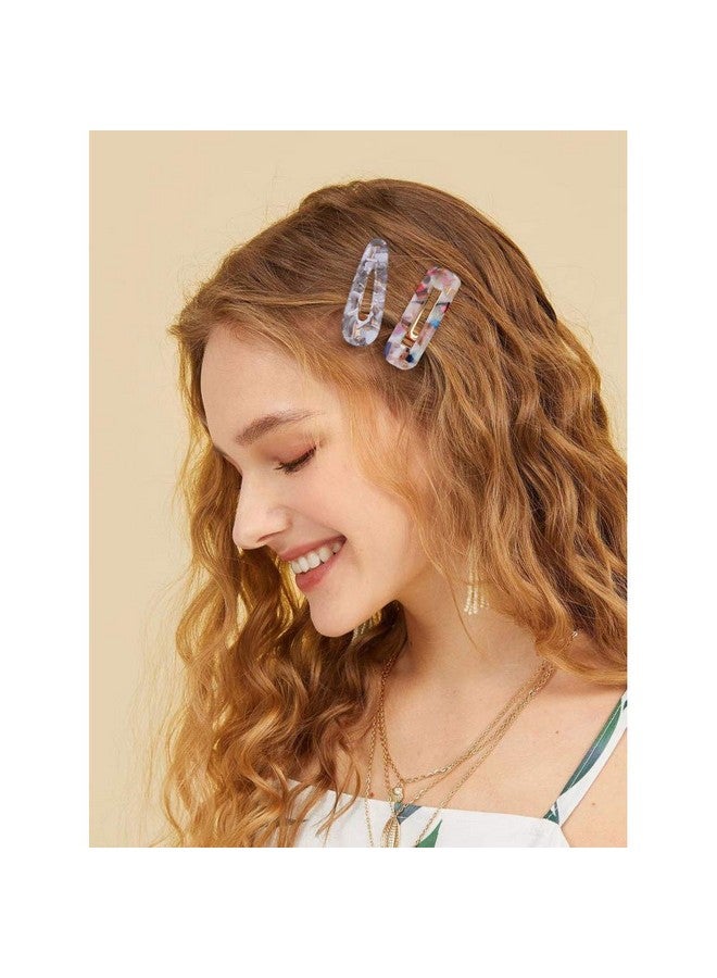 Hedume 28 Pack Acrylic Resin Hair Barrettes Fashion Geometric Hair Clips For Women Girls Ladies - Image 4