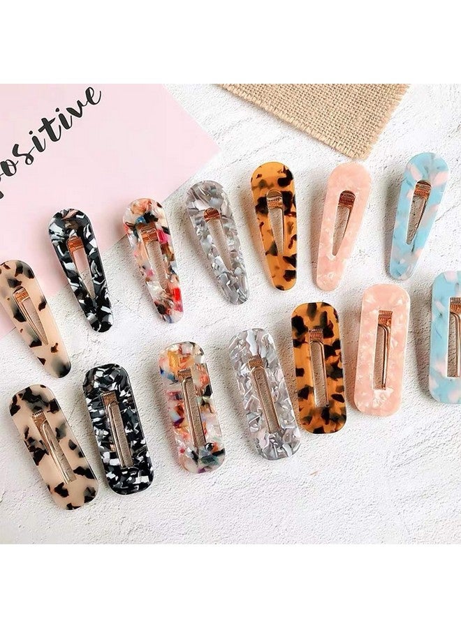 Hedume 28 Pack Acrylic Resin Hair Barrettes Fashion Geometric Hair Clips For Women Girls Ladies - Image 5