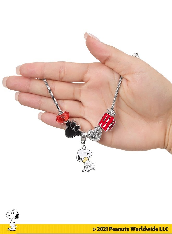 SALLY ROSE Snoopy Charm Bracelet for Women 7" Official License, Fashion Peanuts Gang Bracelet Official License - Image 3