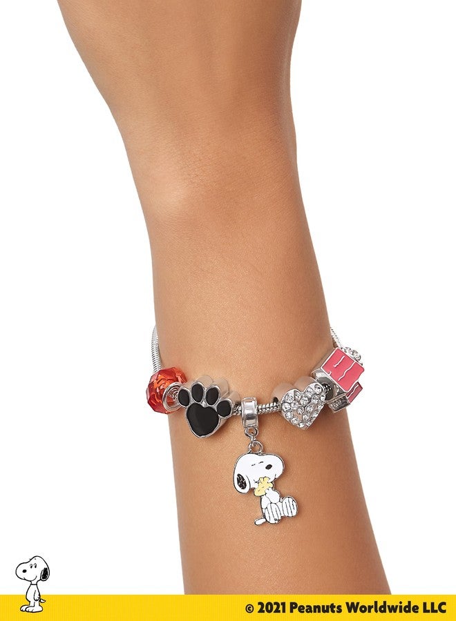 SALLY ROSE Snoopy Charm Bracelet for Women 7" Official License, Fashion Peanuts Gang Bracelet Official License - Image 4