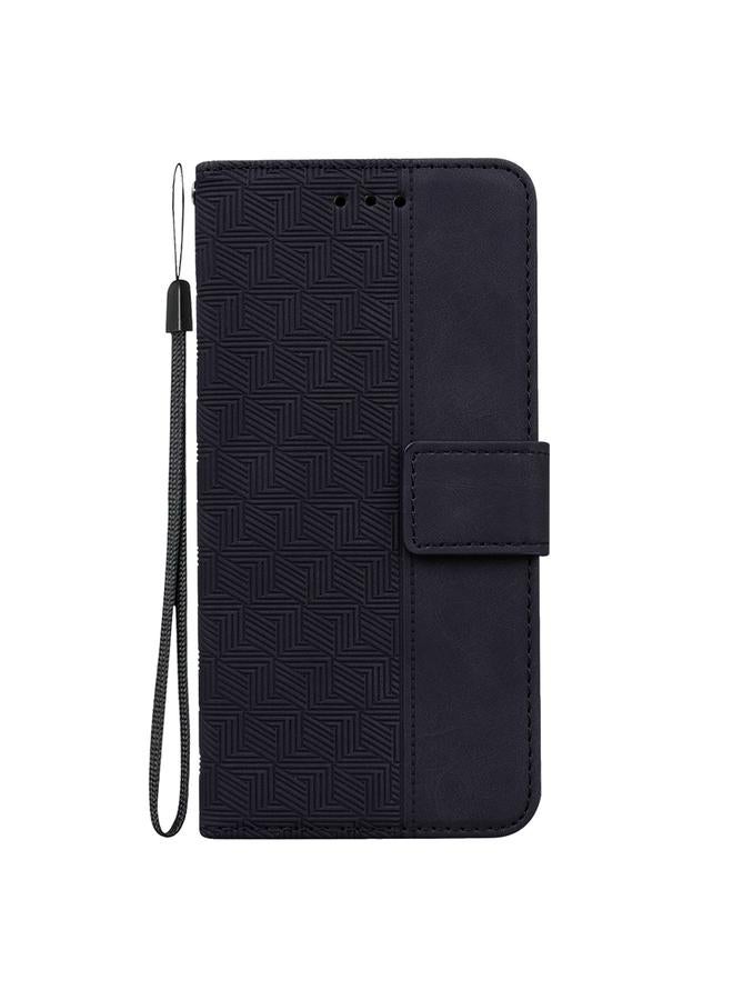 اس-توب جراب لهاتف iPhone 12 mini مصنوع من الجلد المنقوش هندسيًا - Image 2