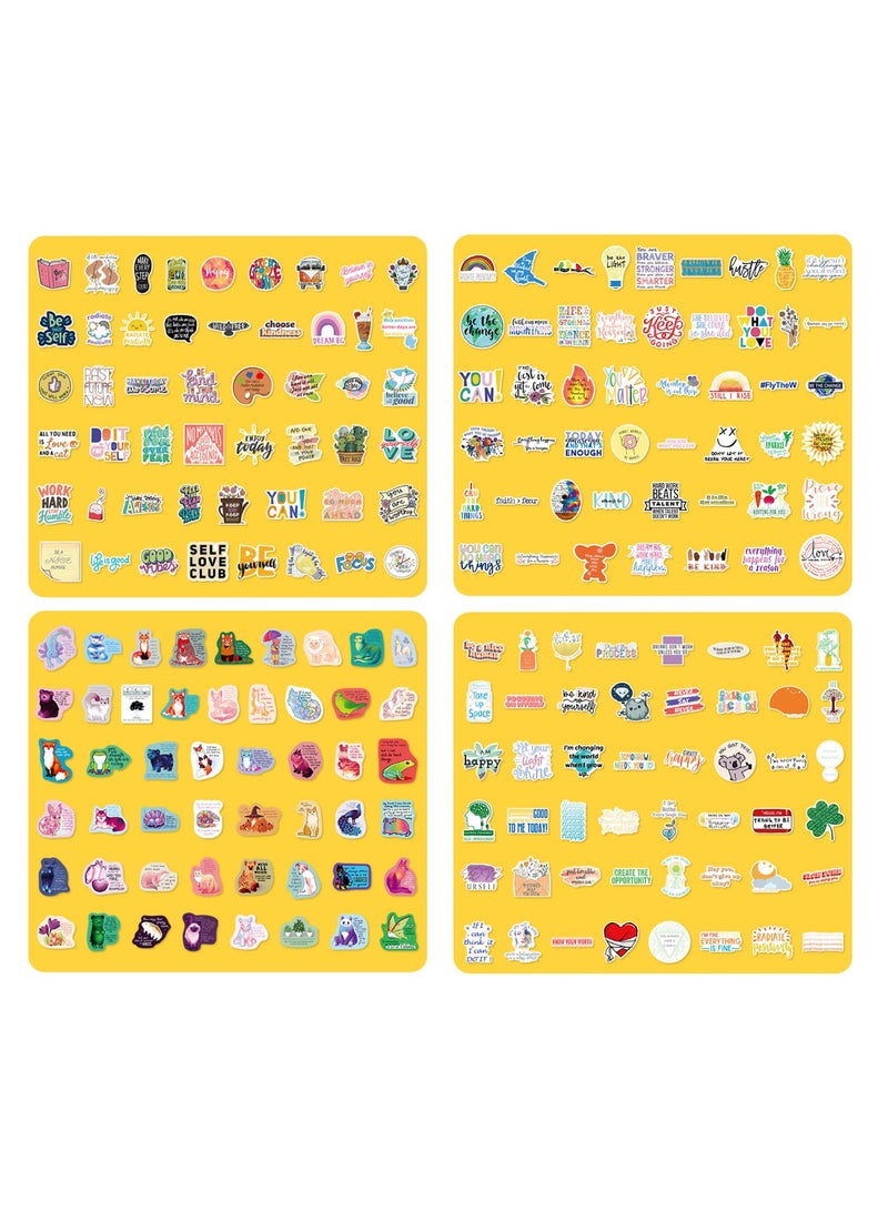 200 PCS Inspirational Quote Stickers Vinyl Waterproof Motivational Stickers for Teens and Adults Trendy Positive Sticker for Water Bottles Laptop Scrapbook Journal