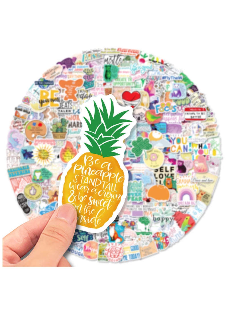 200 PCS Inspirational Quote Stickers Vinyl Waterproof Motivational Stickers for Teens and Adults Trendy Positive Sticker for Water Bottles Laptop Scrapbook Journal