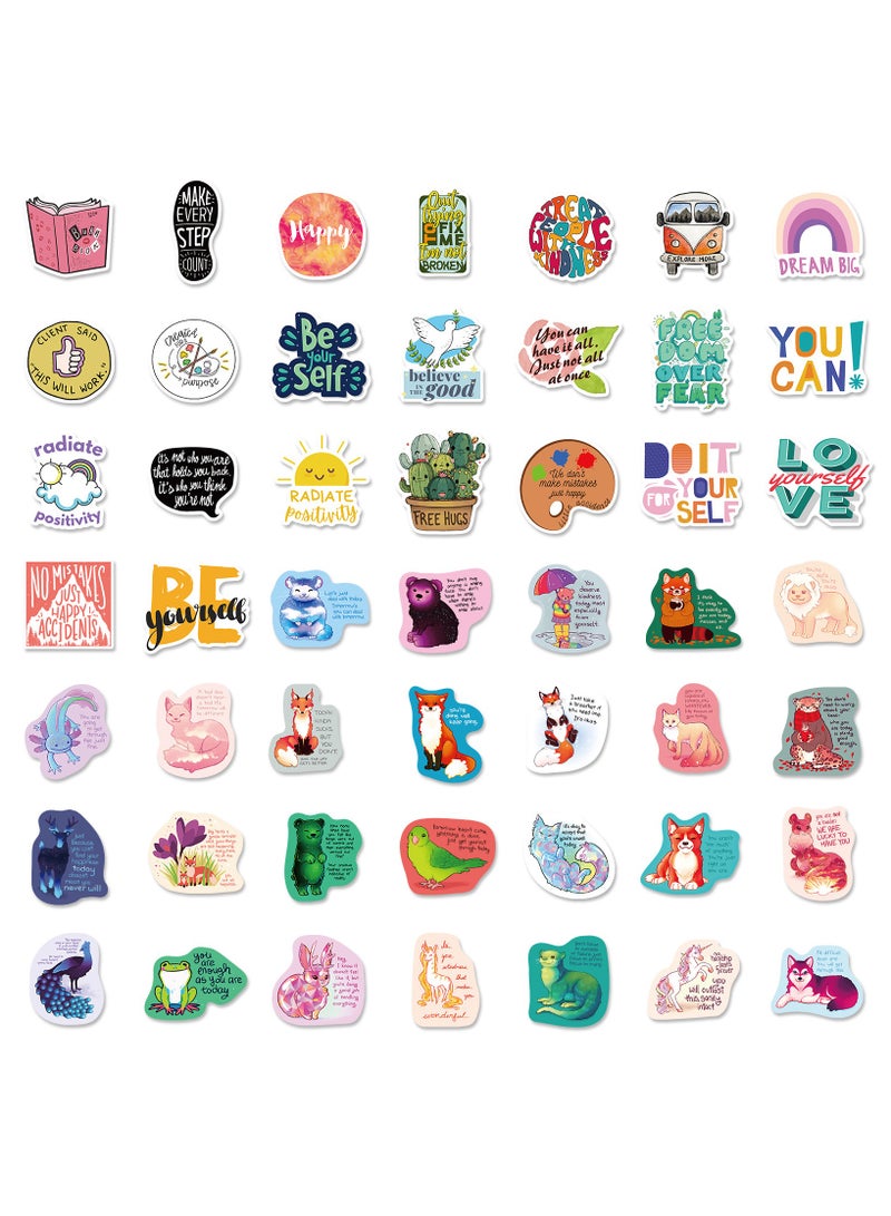 200 PCS Inspirational Quote Stickers Vinyl Waterproof Motivational Stickers for Teens and Adults Trendy Positive Sticker for Water Bottles Laptop Scrapbook Journal