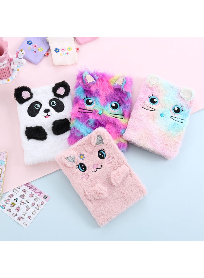2024 Cute Plush Animal Shape Book Protection Cover Notebook Protection Anti-Dirty Notepad-Specifications:16*22cm Plush Protective Cover ]  - Image 1