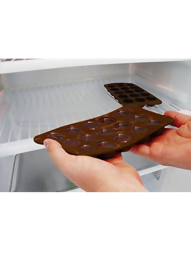 Silikomart Easy Choc Choco Macaron Mould Brown 240x18x7mm - Image 3