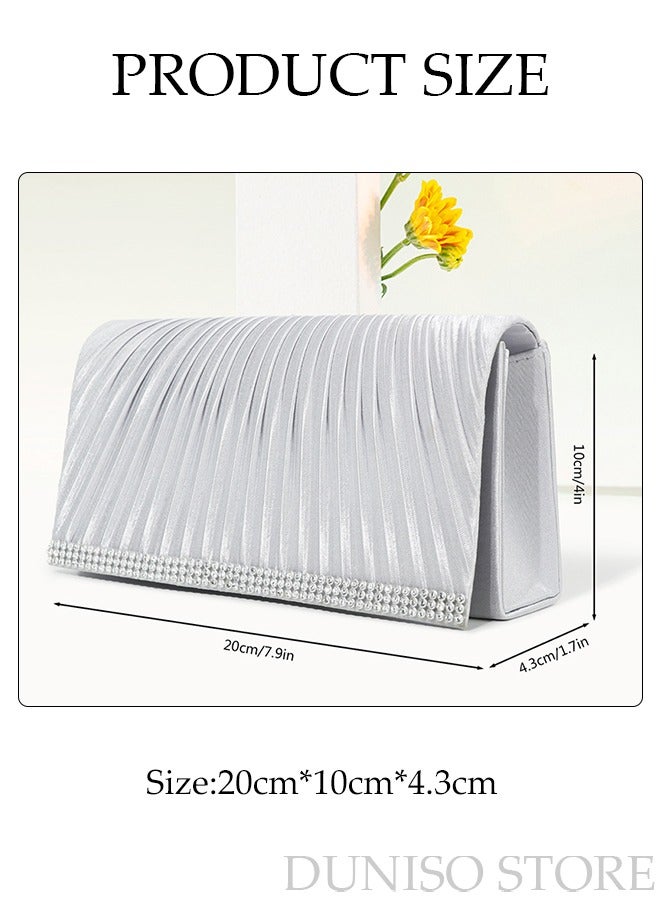 Women Evening Clutch Crossbody Bag Envelope Handbag Chain Purse for Wedding Formal Cocktail Party