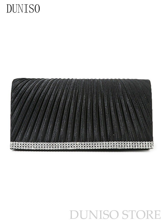 Women Evening Clutch Crossbody Bag Envelope Handbag Chain Purse for Wedding Formal Cocktail Party
