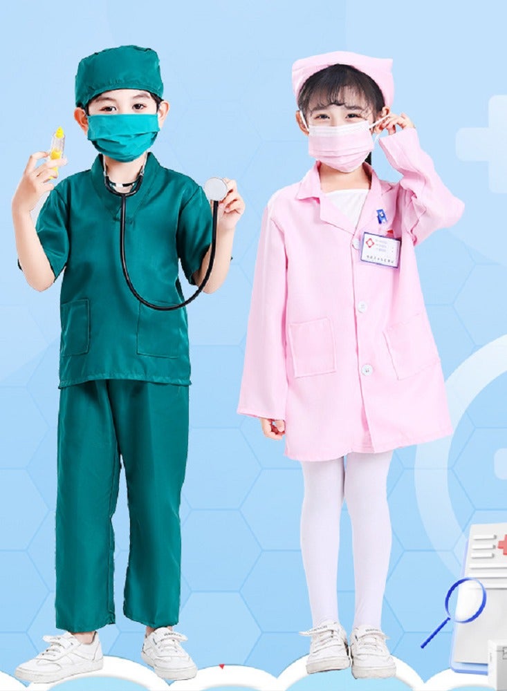 Gasin Children's Doctor's Gowns, Children's Scrubs, Children's COS Gowns, Children's Surgical Gowns, Cosplay Costumes - Image 3