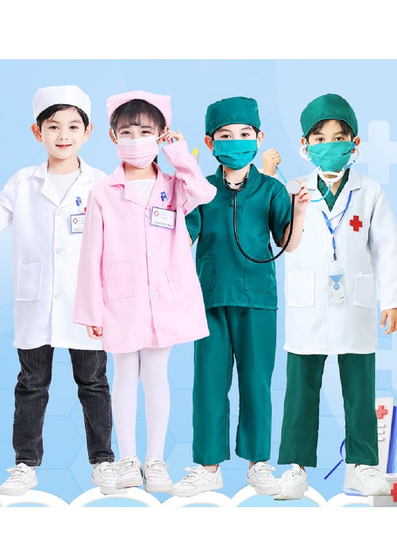Gasin Children's Doctor's Gowns, Children's Scrubs, Children's COS Gowns, Children's Surgical Gowns, Cosplay Costumes - Image 5