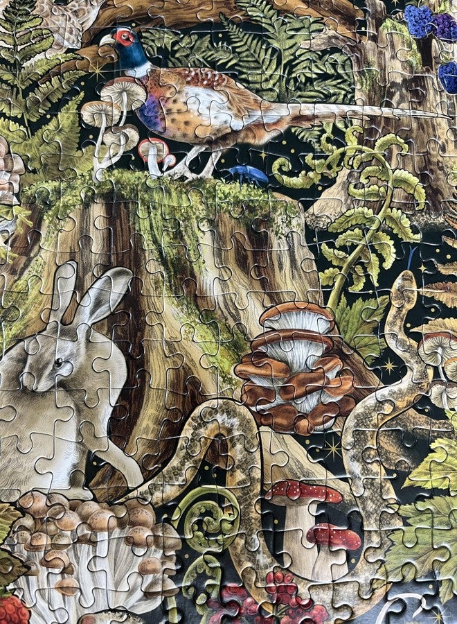 Gibsons The Art File Autumn Equinox 1000 Piece Jigsaw Puzzle – Made in America – Woodland Castle & Wild Animals Artwork – Sustainable Puzzle for Adults & Teens - Image 5