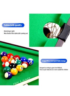 Sky Land Mini Pool Table | 70x37x60CM Tabletop Billiards Game for Kids & Adults | Compact & Portable Indoor Pool Set with Balls, Cues, Chalk & Triangle | Home, Office & Party Fun – TMX-018  - Image 2