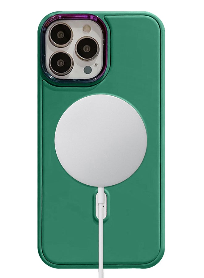 JOWAY iPhone 14 Pro MagSafe Case Magnetic Cover Protective Shockproof Wireless Charging Compatible Green - Image 3